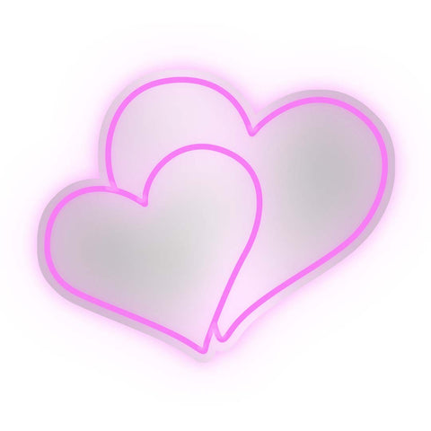 Specchio neon cuori