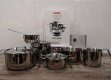 Batteria pentole acciaio inox 9pz Alessi